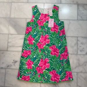 Tommy Bahama Girls Pink and Green Floral Dress. NWT.